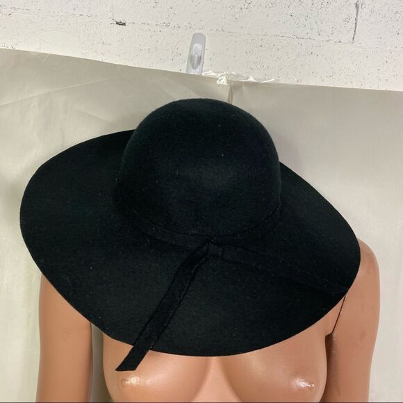 100% wool black brim bow hat - Picture 4 of 7